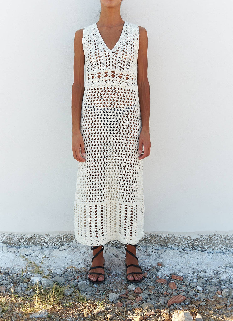 Nisa Hand Crochet Organic Cotton Dress