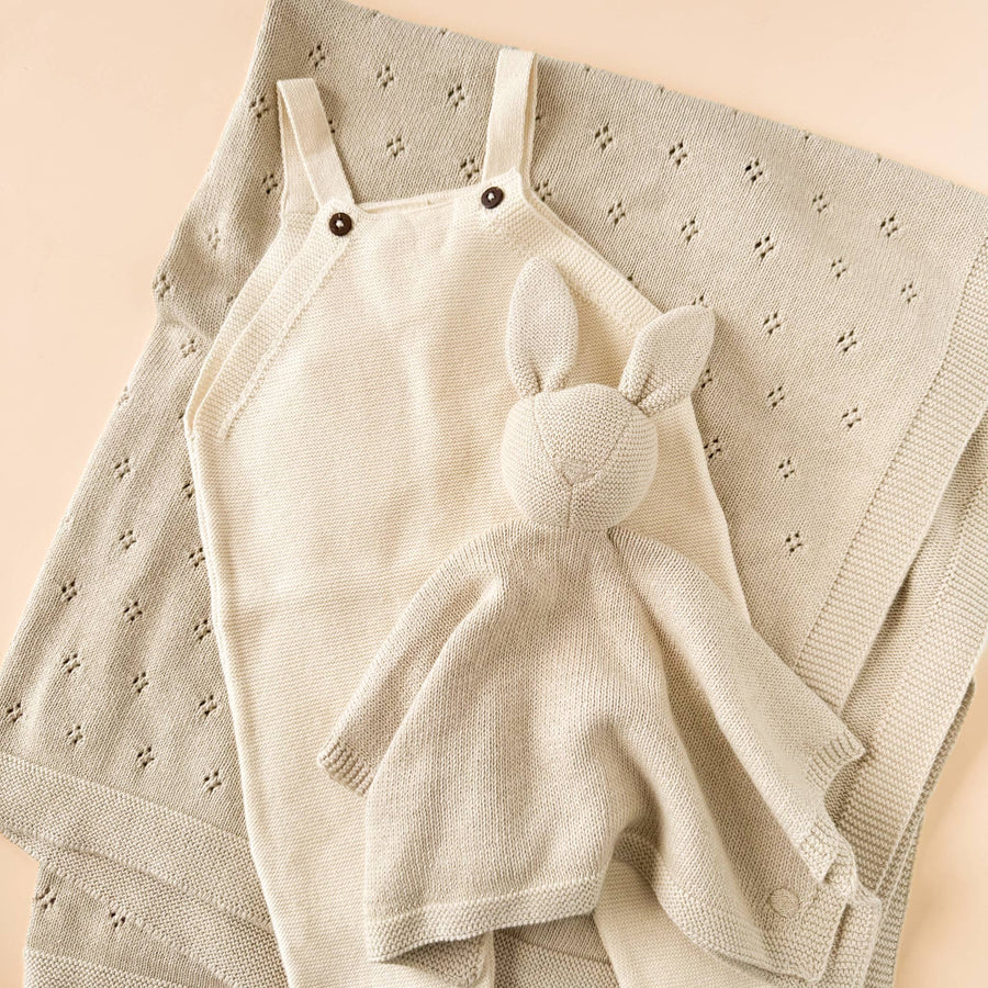 Heirloom Pique Blanket Birch Organic Cotton Baby Gift Summer