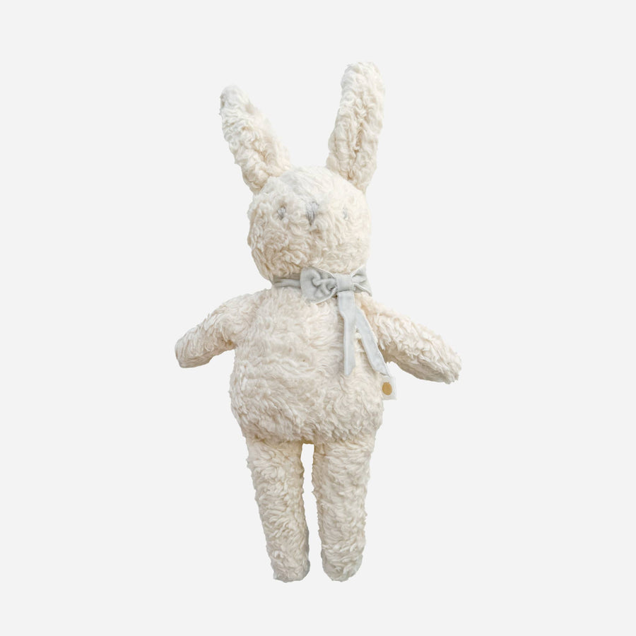 Plush Bunny Grey Bow Doll Baby Sherpa Organic Cotton Spring