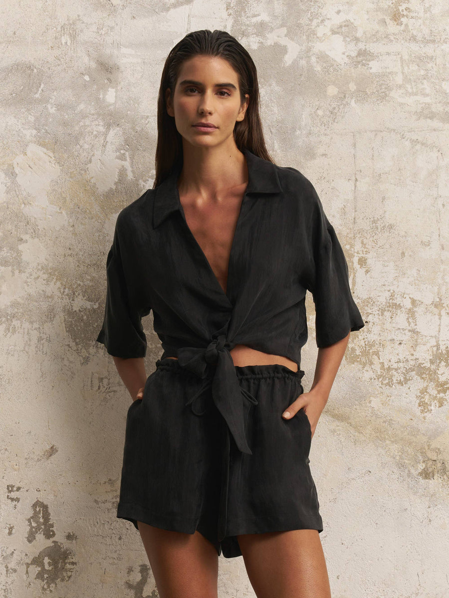 Lucid Flow Tie Shorts - Black