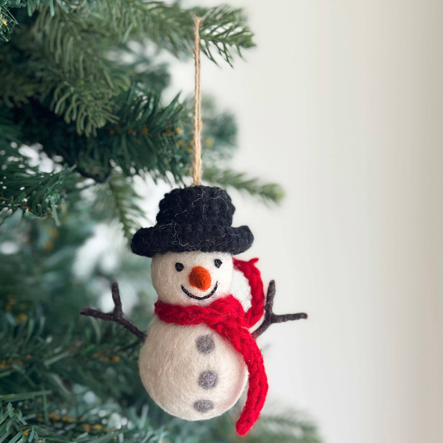 Felt Snowman Christmas Ornament