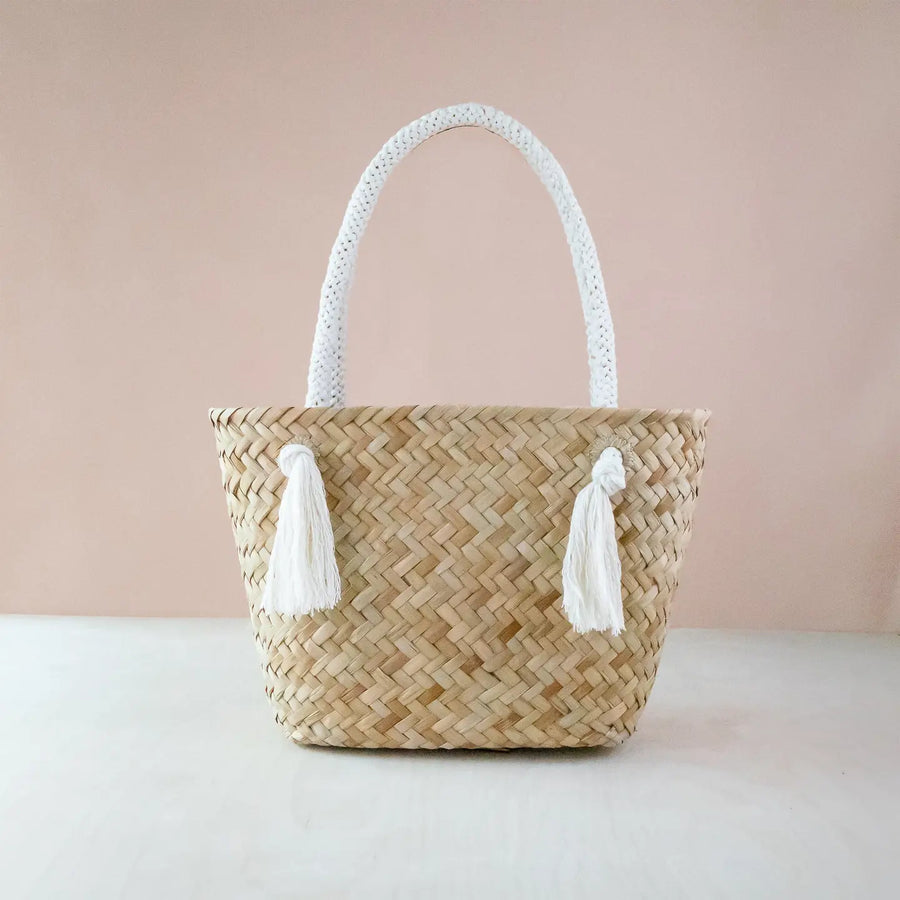 Classic Market Tote with Braided Handles