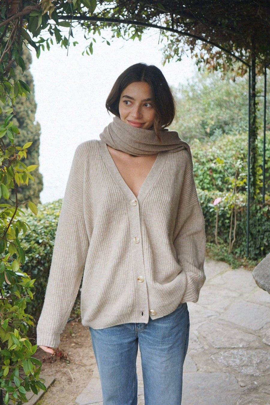 The Cashmere Muma Cardigan // Moon