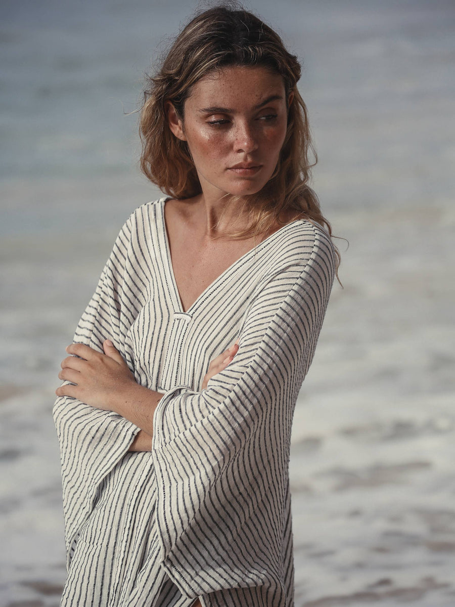 Ava Kimono / Black Stripes