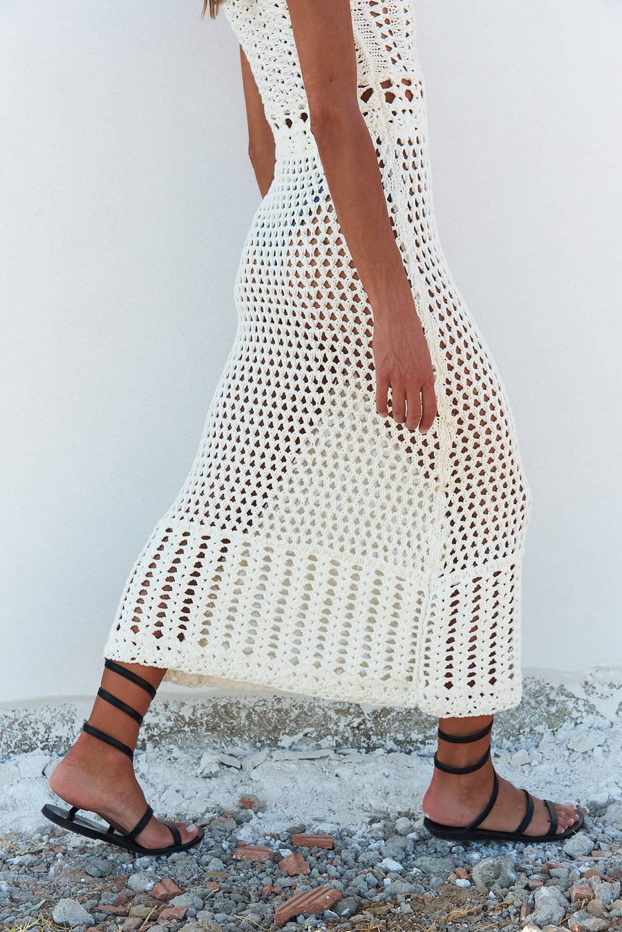 Nisa Hand Crochet Organic Cotton Dress