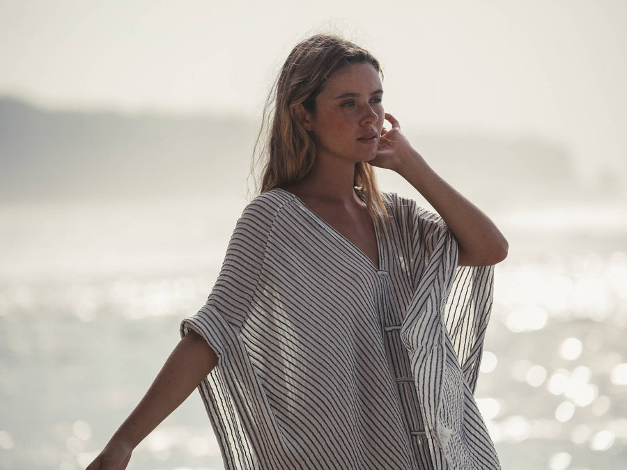 Ava Kimono / Black Stripes