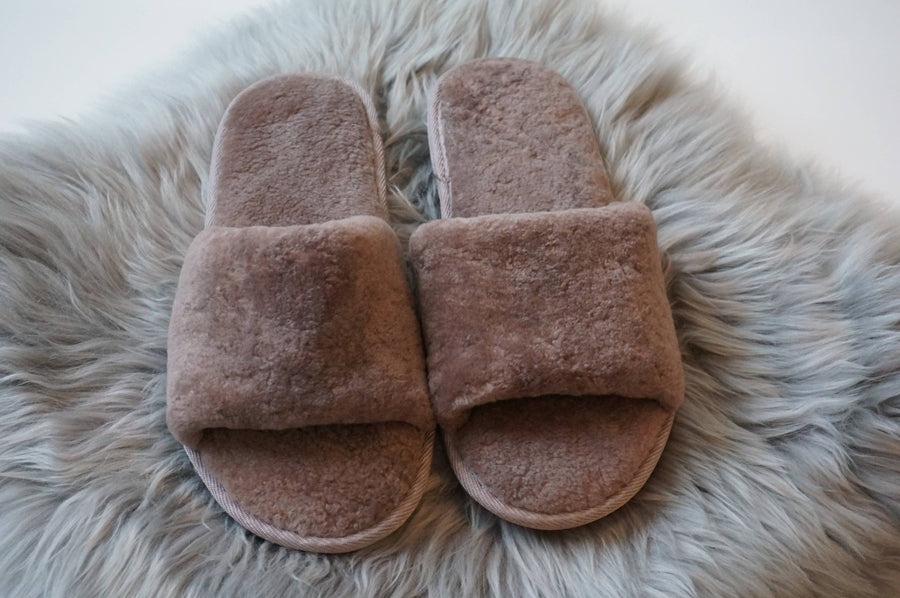 Sheared Sheepskin Slippers -  Lotus Brown 27 (Women's Sizing): 8.5 - 9.5