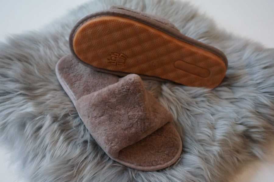 Sheared Sheepskin Slippers -  Lotus Brown 27 (Women's Sizing): 8.5 - 9.5