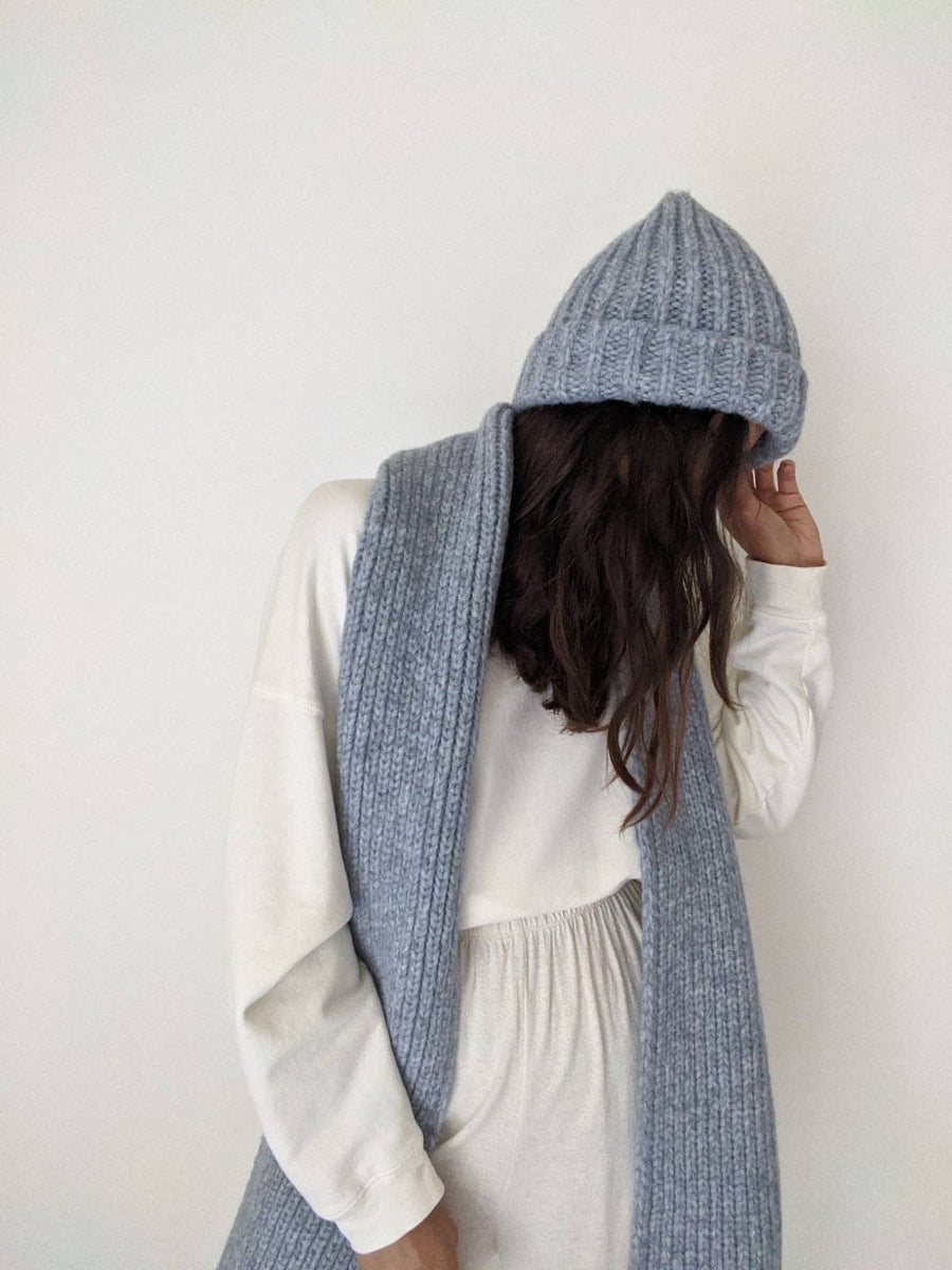 CeCe Knitted Alpaca Scarf: Ivory