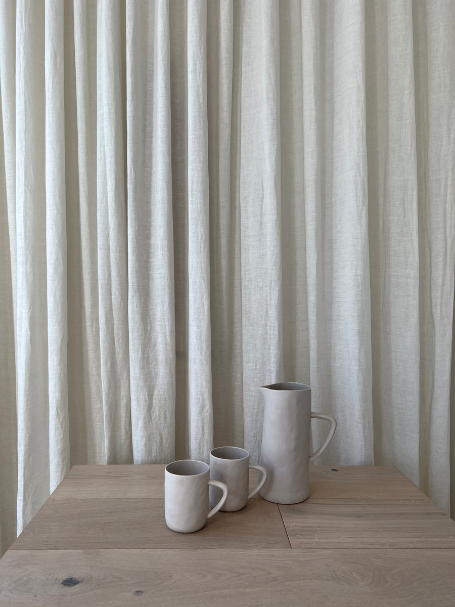 Tam Stoneware Pitcher - White