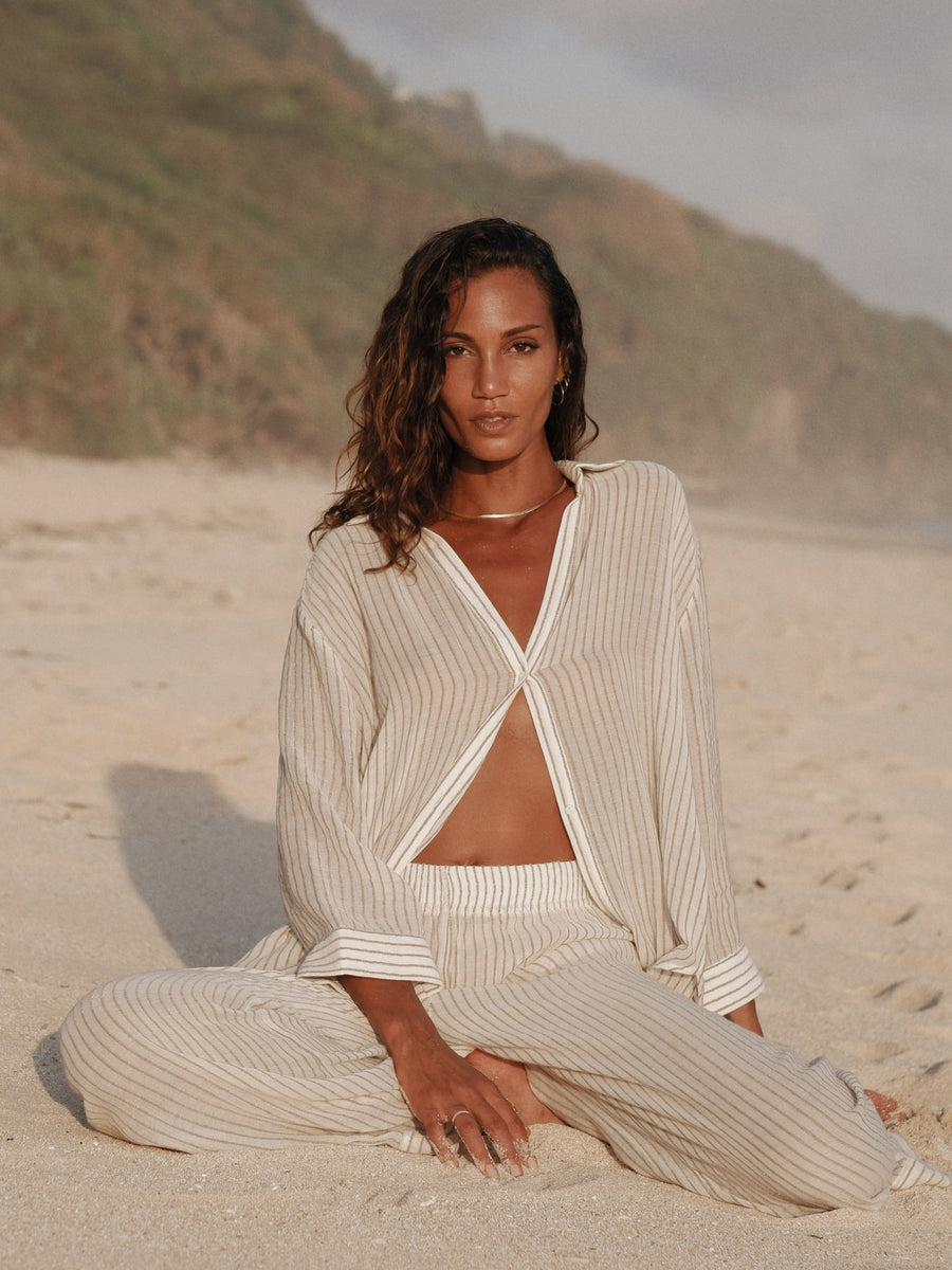Voyage Set | Khaki Green Stripe