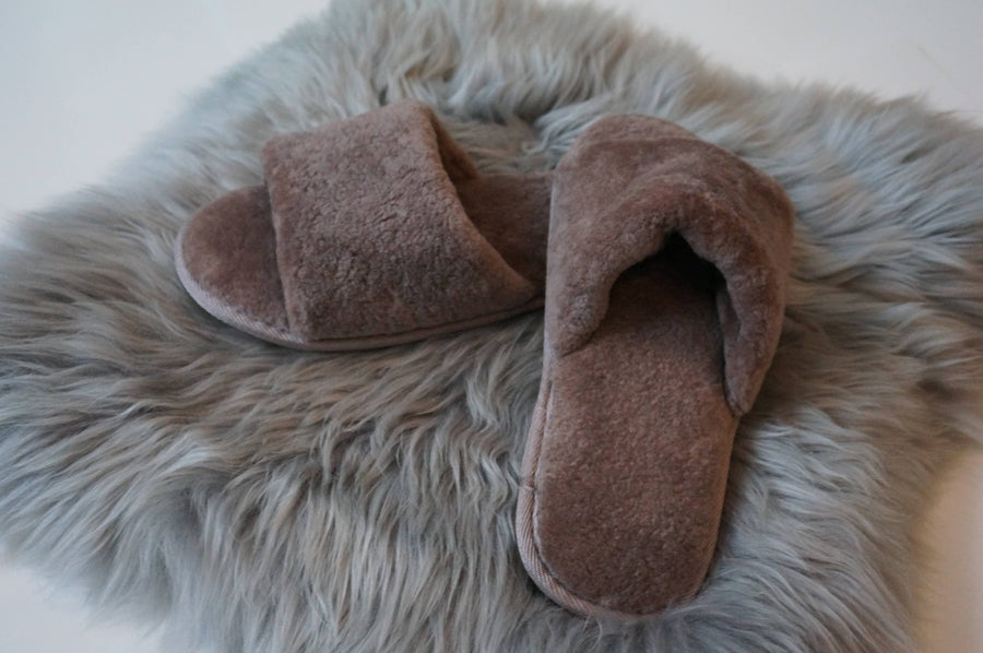 Sheared Sheepskin Slippers -  Lotus Brown 26 (Women's Sizing): 7.5 - 8