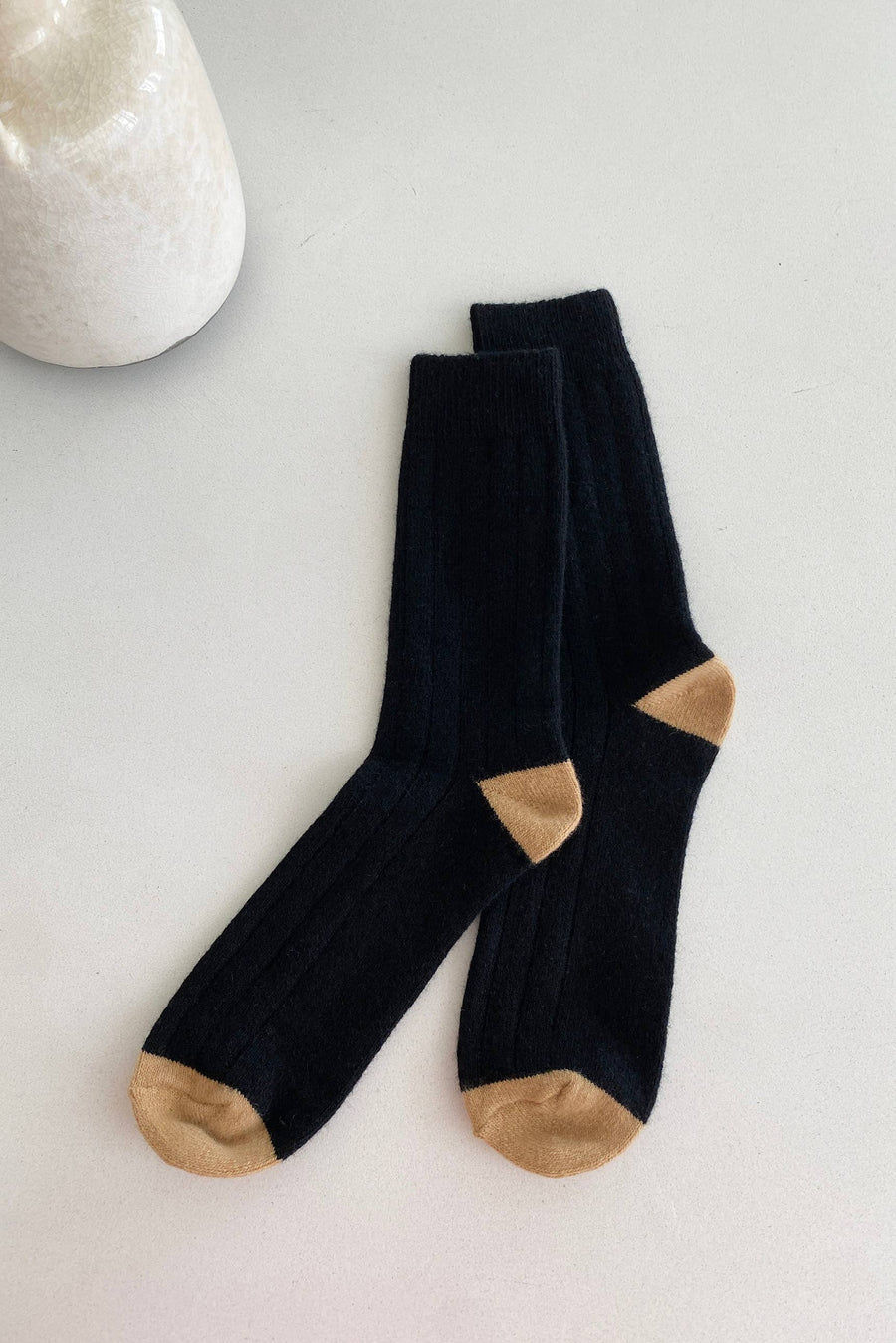 Extended Cashmere Classic Socks: Fawn