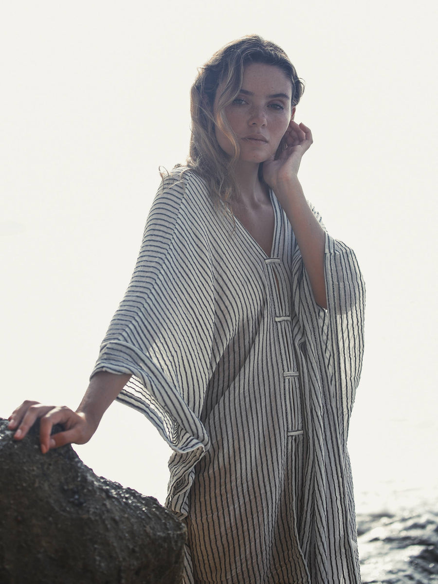 Ava Kimono / Black Stripes