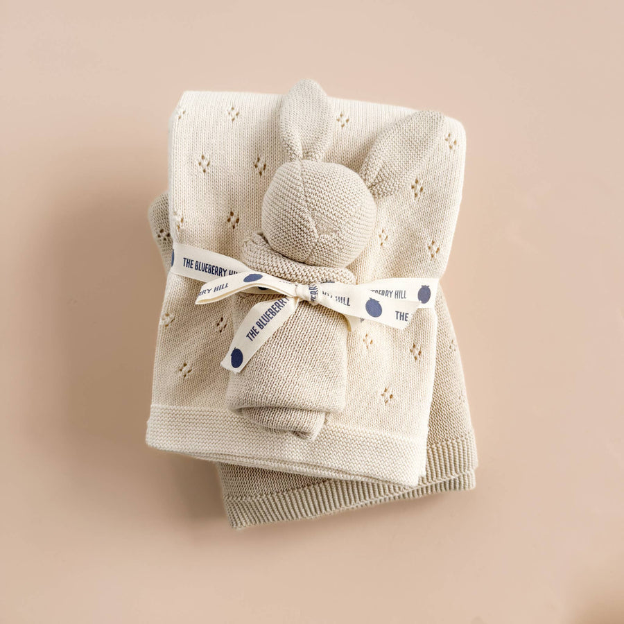 Heirloom Pique Blanket Birch Organic Cotton Baby Gift Summer