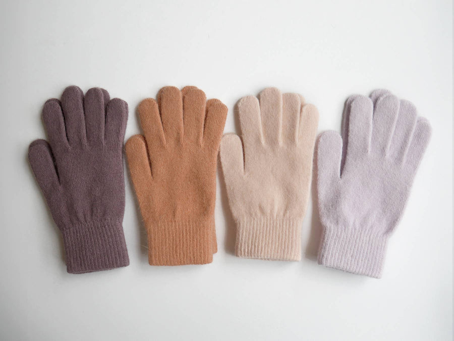 Comfy Cozy Wool Gloves: Burgundy