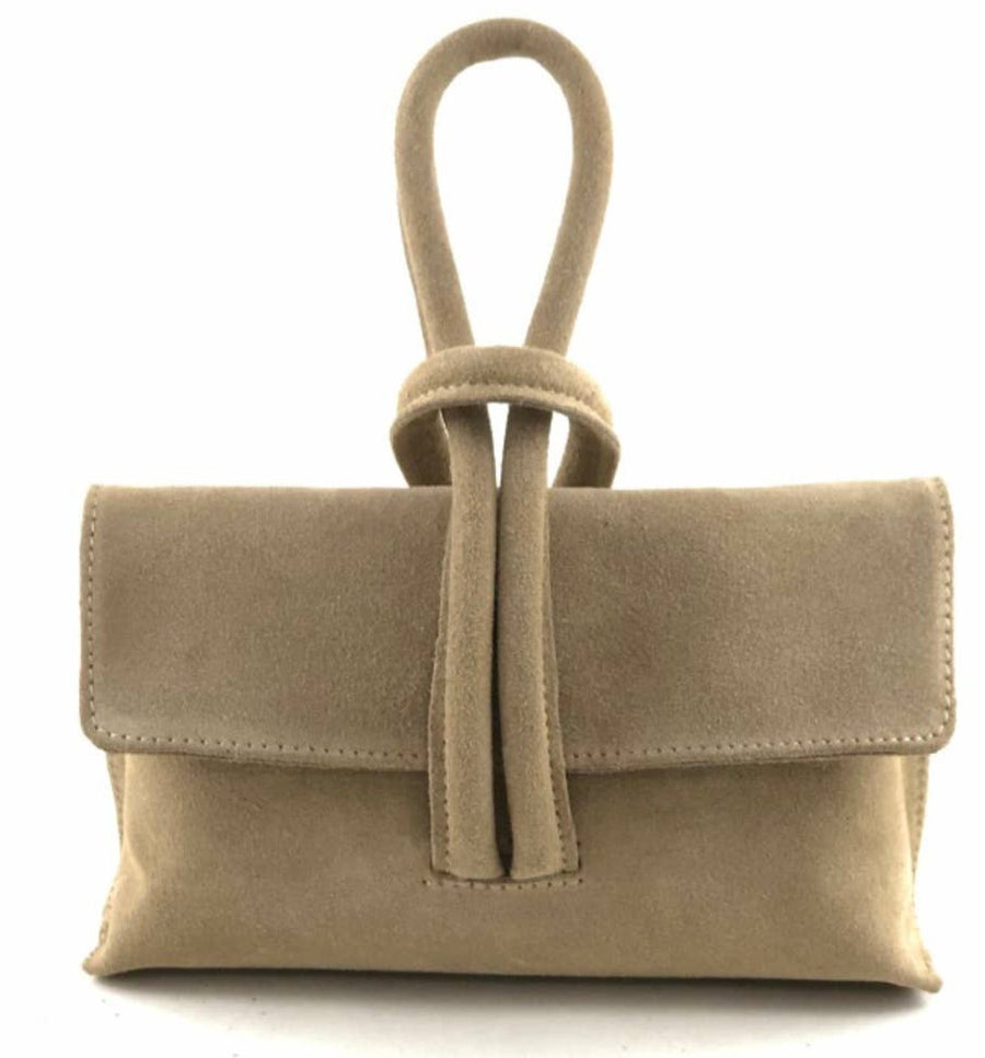 Suede Leather Crossbody Bag JIJOU CAPRI: Choco