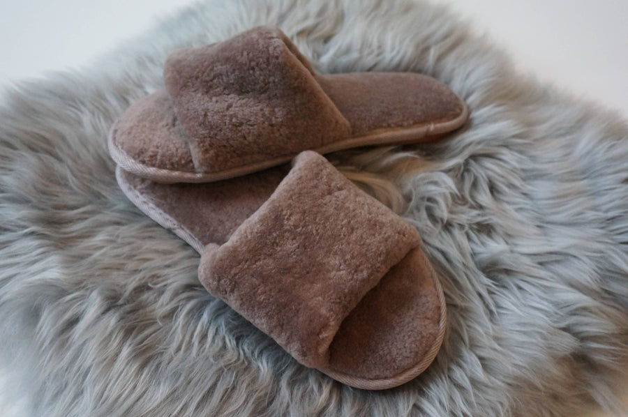 Sheared Sheepskin Slippers -  Lotus Brown 26 (Women's Sizing): 7.5 - 8