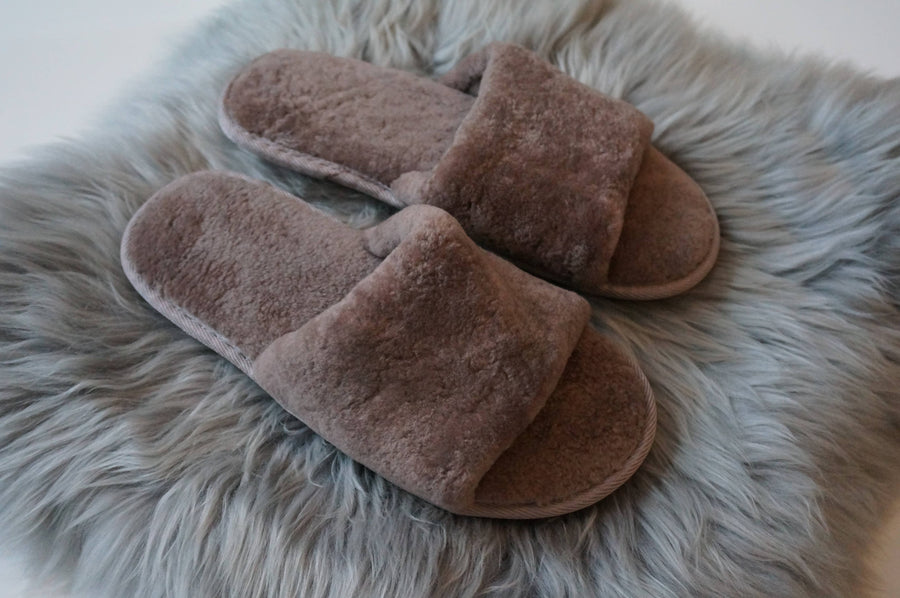 Sheared Sheepskin Slippers -  Lotus Brown 25 (Women's Sizing): 6.5 - 7