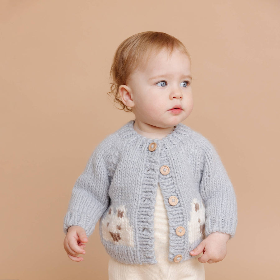Bear Cardigan Grey