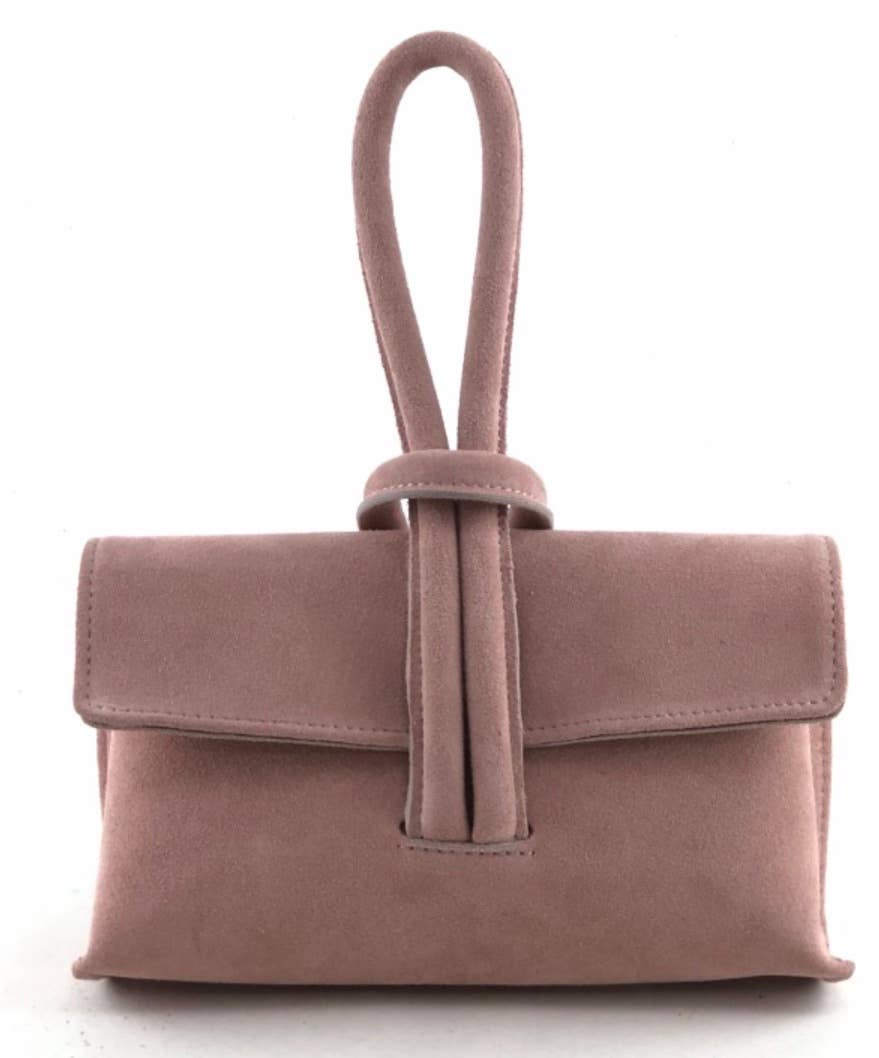 Suede Leather Crossbody Bag JIJOU CAPRI: Choco